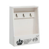 Wooden Key Holder Wall Mounted Storage Box with 3 Key Hooks Home Decor for Entryway Hallway Kitchen V1294-YM0901-10134246