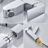 Basin Mixer Tap with Pull-Out Spray Chrome Modern Bathroom Sink Faucet for Washbasin and Basin V1237-ZY-715-195