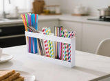 Tyidzon Acrylic Straw for Cabinet, Reusable Tumbler Straw Organizer Storage Container Straw V1189-LWWAL-20260325-01199
