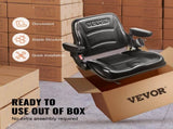 Universal Forklift Seat, Fold Down Tractor Seat with Adjustable Angle Back, Micro Switch, Seatbelt V952-CCZYCGKFSAQDUWMNSV0