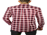 Mens 100% Cotton Flannelette Shirt Long Sleeve Check Authentic Flannel - Red/Navy - 8XL V563-FS-FP22-49-8XL