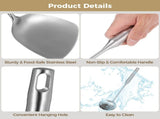 6PCS Stainless Steel Cooking Utensils Set, Metal Kitchen Tools, Soup Ladle, Slotted Spatula, V1192-AZ-W-18305