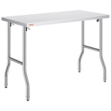 VEVOR Stainless Steel Kitchen Bench Folding Commercial Prep Table 1220x610 mm V952-CFGZT24X48YC00001V0