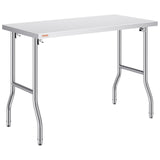 Stainless Steel Kitchen Bench Folding Commercial Prep Table 1220x610 mm V952-CFGZT24X48YC00001V0