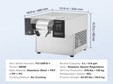 Commercial Snowflake Ice 276LBS/24H Snowflake Ice Maker, Stainless Steel Ice Shaver V952-FLXNBJFLLEDPOLJG2V3