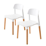 2X Retro Belloch Stackable Dining Cafe Chair WHITE V274-FT-J919-WH2