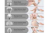 7 in 1 Epilator Hair Removal for Women Face Massage and Body Exfoliator V1263-JX-6615