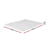 Giselle Bedding Memory Foam Mattress Topper 7-Zone Airflow Pad 8cm Single White MATTRESS-TOP-7ZONE-8-S