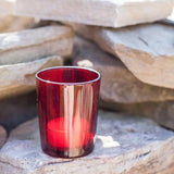 20 Pack Red Glass Votive Tealight Candle Holders House Party Centerpiece Xmas Wedding Decor Glass V382-REDCHX20