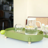 Tea Tray Simple Double Layer Pure Color Uniform Draining Holes Detachable Design Plastic Tea Tray V1294-YM0716-3118220141411