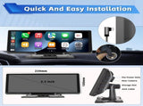 4K 10.26" Touch Dash Camera Cam Dual Car Recorder for CarPlay Android Auto V201-QUEW13147290