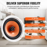 4 PCs 203.2 mm in Ceiling Speakers, 100-Watts, Flush Mount Ceiling & in-Wall Speakers System with V952-DPXDYSQ8YCSZTSBN5V9
