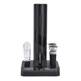 Electric Wine Opener Foil Cutter Aerator Pourer Wine Stopper Set with Storage Base for Home Bar V1294-YM0715-3118210320711