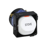 Clipsal Switch Mechanism Rocker Flush Mount Standard 1 Gang 35A 250V 1 Pole 1/2 Way White V1202-V1-CLI30M35-STOVEWE