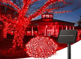 Solar String Lights Outdoor Waterproof, LED Outdoor Light Solar Fairy Lights with 8 Lighting V1107-124-16567-RED4