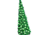 Xmas Tree PVC Star Glitter Festive Foldable Xmas Tree Figurine Decoration for Home Hotel Green V1294-YM0901-3115240111912