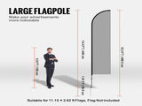 Feather Flag Pole Kit, Swooper Flag Pole Set 16.3 ft, Sign Flag Poles for Business Advertising Flags V952-QGYMQJGZ45M1ZIWYGV0