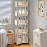 5-Tier Rolling Storage Cart, Trolley Utility Cart With Wheels, Movable Storage Organizer, V1369-AZ3-W-09642
