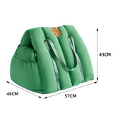Green 2-in-1 Fluffy Travel Cat Bed & Car Safety Seat - Enclosed Windproof Pet Carrier with V888-ELOSUNG45811