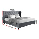 Artiss Bed Frame King Size Grey PIER BFRAME-E-PIER-K-GY-AB