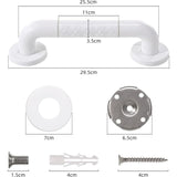 2 Stainless Steel Bathroom Grab Bars, 30Cm V1188-MS-227-1037