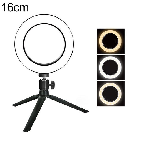 16Cm Dimmable Led Selfie Ring Light With Tripod PRL-1852PCM_NZ