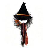 Halloween Pumpkin Shaped Wreath with Black and Orange Roses, Mini Pumpkins and Greenery, Front Door V1192-AZ-W-20172