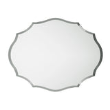 Beveled Silver Oval Wall Mirror Versatile Frameless Design for Vertical or Horizontal Display V767-JJ-XM774-M-V1
