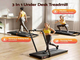 Everfit 4 in 1 Vibration Walking Pad Treadmill Under Desk Treadmills for Home Gym with App Control TMILL-MIG-380-VBH