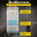 Jet Hand Dryer Blade Hand Dryer Automatic High Speed for Washroom Silver V952-GSJLSGSPQSYS-4CAQV3
