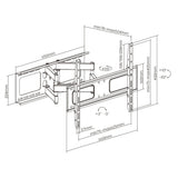 Large Full Motion TV Wall Mount 32 inches - 70 inches Panels V1031-TVB-LPA36-01_573