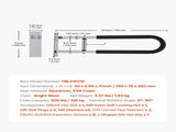 Toilet Safety Rail, 76.5 cm U-Shaped Handicap Bar, Foldable Senior Safety Pole, Flip Up Toilet V952-CSFSWZTKFZ305ODGSV0