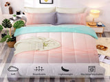 Girls Comforter Set, Queen Size, Ombre Blue Pink Rainbow 3-Piece Bedding Collection V745-MAB010665AG3