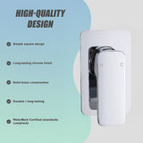 Single Square Shower Bath Mixer Tap Bathroom WATERMARK Approved in Chrome V63-847951