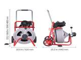 Drain Cleaner Machine 22m x 13mm, Auto Feed Sewer Snake Drain Auger on Wheels, Portable Drain V952-ZDJJKLSGDSTJOA12M002V3