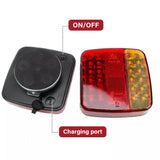 2x Trailer Lights LED Tail Wireless Magnetic Stop Truck Indicator C V201-LED1224BL8AU