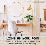 2 Set Wall Mirror Round Aluminum Frame Bathroom 50cm GOLD V274-FT-BM-ALUR-GLD50-X2