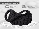 Quilted Puffer Tote Bag Purse Puffy Crossbody Shoulder Bag,Lightweight Nylon Hobo Bag Puffer V1258-DP02-F-447