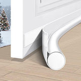 4Pack Door Draft Stopper Weather Stripping Door Seal Under Door Sweep Block Cold Air Gaps Front V1107-125-37188-WHT-4PACK