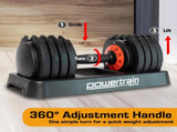 Powertrain GEN2 Pro Adjustable Dumbbell Weights - 25kg DMB-TD1-AD3