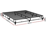 Artiss Bed Frame King Size Metal Grey MASON BED-BASE-MASON-K-GR