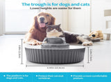 YES4PETS Grey Ceramic Electric Pet Water Fountain Dog Cat Water Feeder Bowl Dispenser V278-PWC-101-GREY