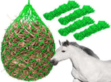4 Pcs Hay Bags for Horses 40 Inch Slow Feed Hay Nets Bag for Horses Goats Sheep Oxford Hanging V1192-AZ-W-3105