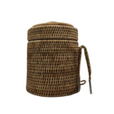 Rattan Ice Bucket with Matching Tongs - Natural | 20cm Entertainer's Bar Accessory V1026-KLCDIM0014