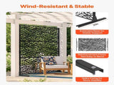 Metal Privacy Screen, 47" W x 72" H, Outdoor Privacy Screens & Panels, Freestanding Outdoor Divider V952-DLSHWYSPMJS7J715TV0