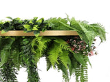 Gold Framed Roof Hanging Disc with Draping Life-Like Plants UV Resistant 60cm V637-DP88001G