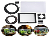 Magnetic Aquarium Hood Cover with Easy Feeding Port and Anti-Jump Mesh for Fish V1192-AZ-W-28462