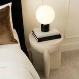 Interior Ave - Zelda Sculptural Stone Side Table Sand Textured Accent V355-IA-ST-ZEL-SAN