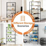 CARLA HOME 5-Tier Adjustable Metal Storage Shelves Wire Rack Organizer for Kitchen, Pantry, Bathroom LSB-36204