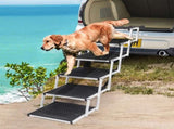 PaWz 6 Steps Dog Ramp Adjustable Height Black PT1145-6-BK_NZ